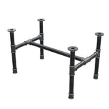 Onderstel voor salontafel, H-frame, gietijzer en staal Ø 34 mm, 72 × 46 cm, hoogte 42 cm