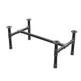 Onderstel voor salontafel, H-frame, gietijzer en staal Ø 34 mm, 82 × 46 cm, hoogte 32 cm