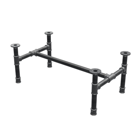 Onderstel voor salontafel, H-frame, gietijzer en staal Ø 34 mm, 82 × 46 cm, hoogte 32 cm