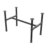Onderstel voor salontafel, H-frame, gietijzer en staal Ø 34 mm, 82 × 46 cm, hoogte 52 cm