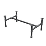 Onderstel voor salontafel, H-frame, gietijzer en staal Ø 34 mm, 92 × 52 cm, hoogte 32 cm