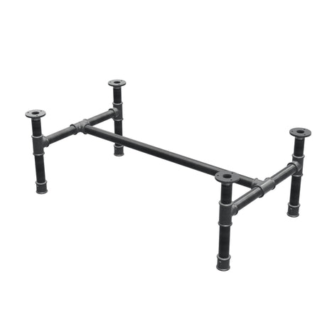 Onderstel voor salontafel, H-frame, gietijzer en staal Ø 34 mm, 92 × 52 cm, hoogte 32 cm