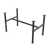 Onderstel voor salontafel, H-frame, gietijzer en staal Ø 34 mm, 92 × 52 cm, hoogte 52 cm