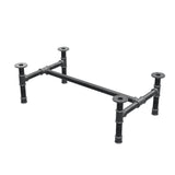 Onderstel voor salontafel, H-frame, gietijzer en staal Ø 42 mm, 106 × 61 cm, hoogte 34 cm