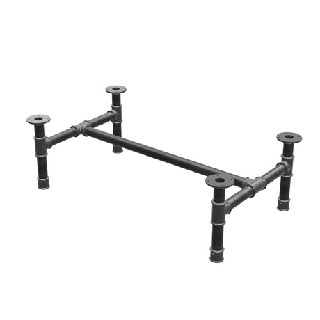 Onderstel voor salontafel, H-frame, gietijzer en staal Ø 42 mm, 106 × 61 cm, hoogte 34 cm