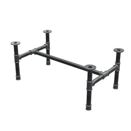 Onderstel voor salontafel, H-frame, gietijzer en staal Ø 42 mm, 106 × 61 cm, hoogte 44 cm