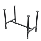 Onderstel voor eettafel, H-frame, gietijzer en staal Ø 42 mm, 106 × 61 cm, hoogte 74 cm