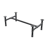 Onderstel voor salontafel, H-frame, gietijzer en staal Ø 42 mm, 116 × 61 cm, hoogte 34 cm