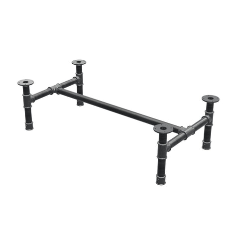 Onderstel voor salontafel, H-frame, gietijzer en staal Ø 42 mm, 116 × 61 cm, hoogte 34 cm