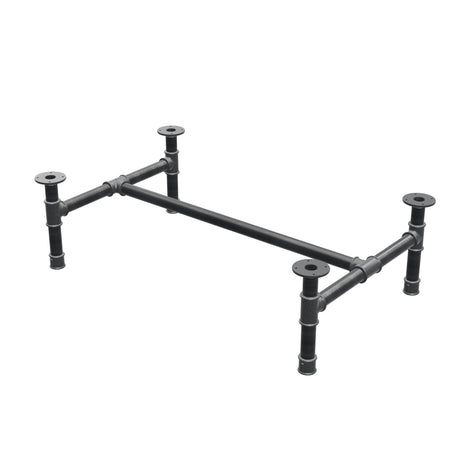 Onderstel voor salontafel, H-frame, gietijzer en staal Ø 42 mm, 116 × 71 cm, hoogte 34 cm