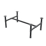 Onderstel voor salontafel, H-frame, gietijzer en staal Ø 42 mm, 116 × 71 cm, hoogte 44 cm
