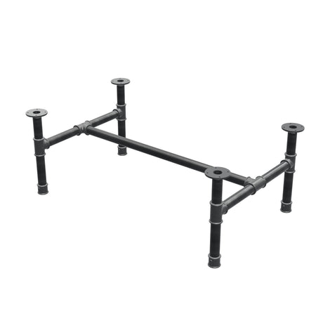 Onderstel voor salontafel, H-frame, gietijzer en staal Ø 42 mm, 116 × 71 cm, hoogte 44 cm