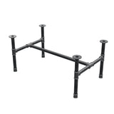 Onderstel voor salontafel, H-frame, gietijzer en staal Ø 42 mm, 116 × 71 cm, hoogte 54 cm