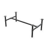 Onderstel voor salontafel, H-frame, gietijzer en staal Ø 42 mm, 136 × 71 cm, hoogte 44 cm
