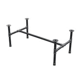 Onderstel voor salontafel, H-frame, gietijzer en staal Ø 42 mm, 136 × 71 cm, hoogte 54 cm