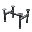 Onderstel voor salontafel, H-frame, gietijzer en staal Ø 42 mm, 56 × 41 cm, hoogte 34 cm