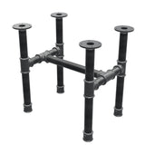 Onderstel voor salontafel, H-frame, gietijzer en staal Ø 42 mm, 56 × 41 cm, hoogte 54 cm