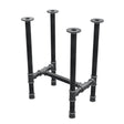 Onderstel voor eettafel, H-frame, gietijzer en staal Ø 42 mm, 56 × 41 cm, hoogte 74 cm