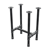 Onderstel voor eettafel, H-frame, gietijzer en staal Ø 42 mm, 56 × 41 cm, hoogte 74 cm