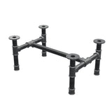 Onderstel voor salontafel, H-frame, gietijzer en staal Ø 42 mm, 76 × 51 cm, hoogte 34 cm