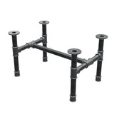 Onderstel voor salontafel, H-frame, gietijzer en staal Ø 42 mm, 76 × 51 cm, hoogte 44 cm