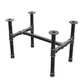 Onderstel voor salontafel, H-frame, gietijzer en staal Ø 42 mm, 76 × 51 cm, hoogte 54 cm