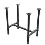 Onderstel voor eettafel, H-frame, gietijzer en staal Ø 42 mm, 76 × 51 cm, hoogte 74 cm