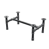 Onderstel voor salontafel, H-frame, gietijzer en staal Ø 42 mm, 86 × 51 cm, hoogte 34 cm