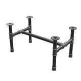 Onderstel voor salontafel, H-frame, gietijzer en staal Ø 42 mm, 86 × 51 cm, hoogte 44 cm