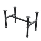 Onderstel voor salontafel, H-frame, gietijzer en staal Ø 42 mm, 86 × 51 cm, hoogte 54 cm