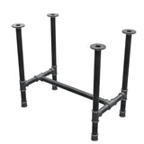 Onderstel voor eettafel, H-frame, gietijzer en staal Ø 42 mm, 86 × 51 cm, hoogte 74 cm