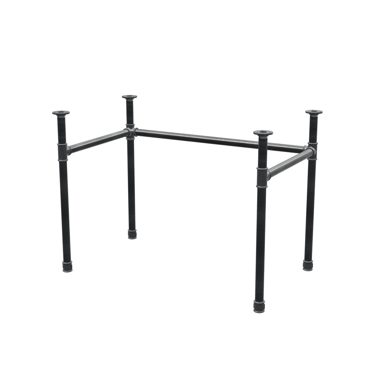 Onderstel voor bureau, U-frame, gietijzer en staal Ø 34 mm, 102 × 62 cm, hoogte 72 cm