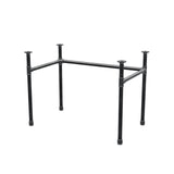 Onderstel voor bureau, U-frame, gietijzer en staal Ø 34 mm, 102 × 62 cm, hoogte 72 cm