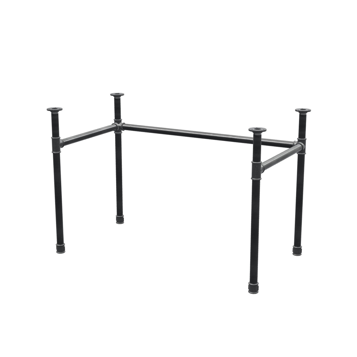 Onderstel voor bureau, U-frame, gietijzer en staal Ø 34 mm, 112 × 62 cm, hoogte 72 cm