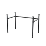Onderstel voor bureau, U-frame, gietijzer en staal Ø 34 mm, 112 × 62 cm, hoogte 72 cm