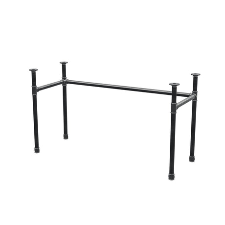 Onderstel voor bureau, U-frame, gietijzer en staal Ø 34 mm, 132 × 52 cm, hoogte 72 cm