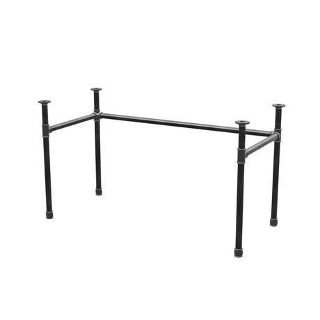 Onderstel voor bureau, U-frame, gietijzer en staal Ø 34 mm, 132 × 62 cm, hoogte 72 cm