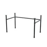 Onderstel voor bureau, U-frame, gietijzer en staal Ø 34 mm, 132 × 72 cm, hoogte 72 cm