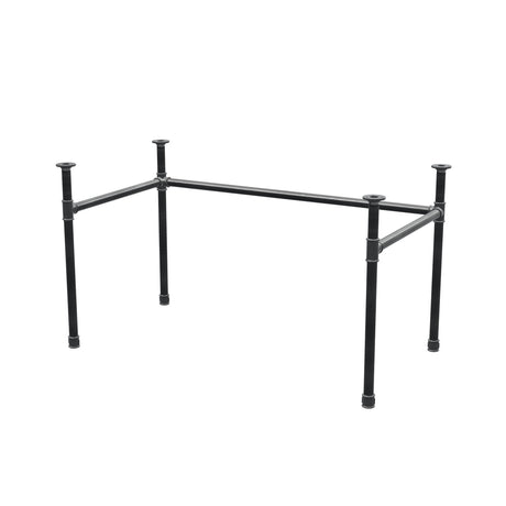 Onderstel voor bureau, U-frame, gietijzer en staal Ø 34 mm, 132 × 72 cm, hoogte 72 cm