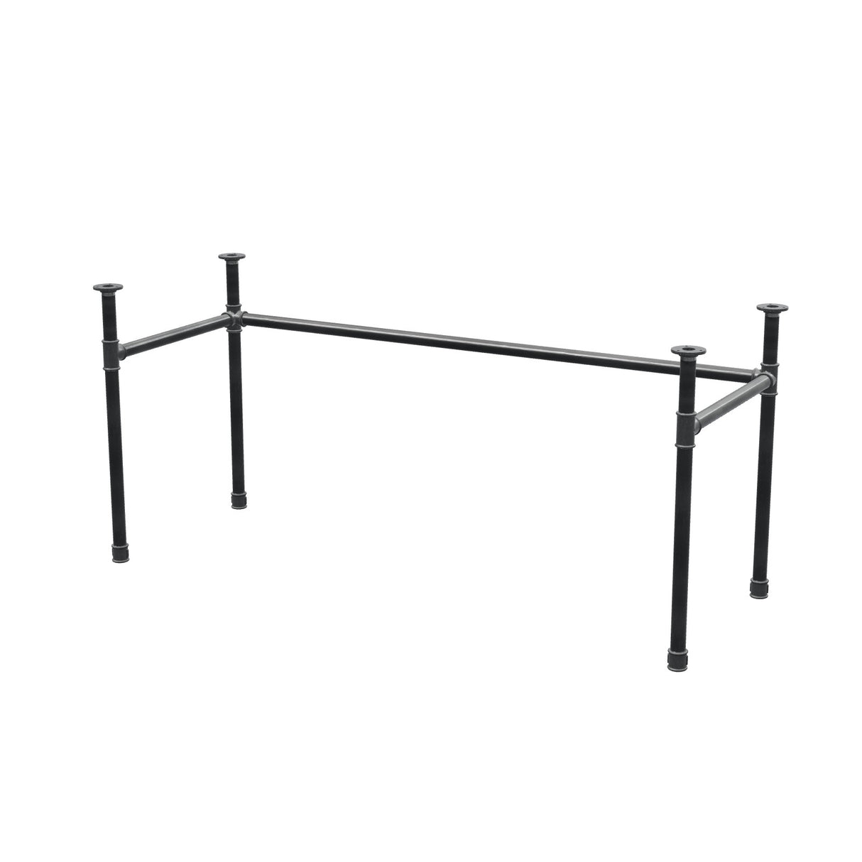 Onderstel voor bureau, U-frame, gietijzer en staal Ø 34 mm, 162 × 62 cm, hoogte 72 cm