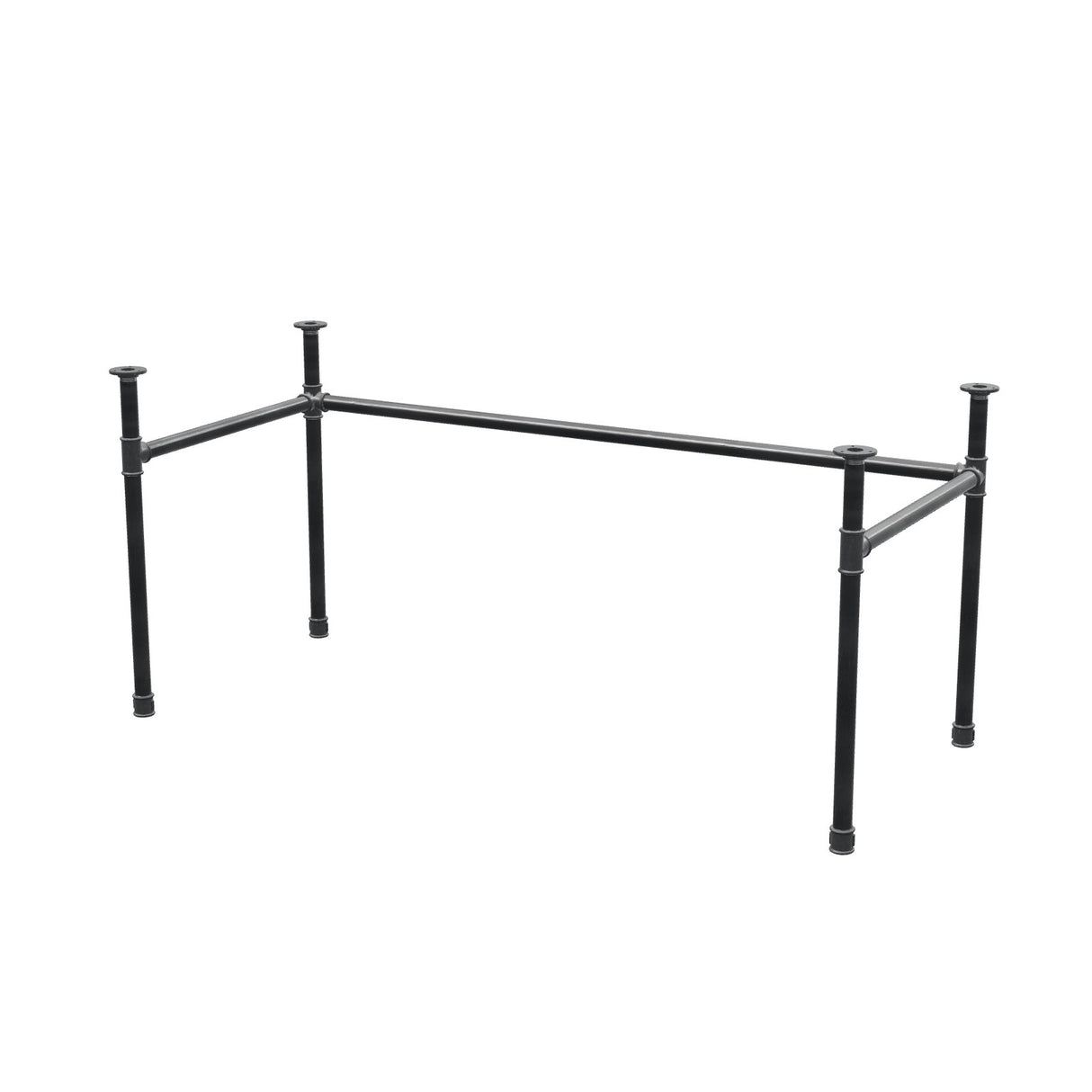 Onderstel voor bureau, U-frame, gietijzer en staal Ø 34 mm, 162 × 72 cm, hoogte 72 cm