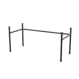 Onderstel voor bureau, U-frame, gietijzer en staal Ø 34 mm, 162 × 72 cm, hoogte 72 cm