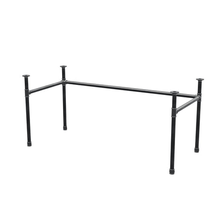 Onderstel voor bureau, U-frame, gietijzer en staal Ø 34 mm, 162 × 72 cm, hoogte 72 cm