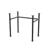 Onderstel voor bureau, U-frame, gietijzer en staal Ø 34 mm, 82 × 52 cm, hoogte 72 cm