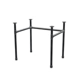 Onderstel voor bureau, U-frame, gietijzer en staal Ø 34 mm, 82 × 62 cm, hoogte 72 cm