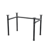 Onderstel voor bureau, U-frame, gietijzer en staal Ø 42 mm, 106 × 66 cm, hoogte 70 cm