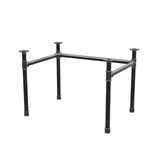 Onderstel voor bureau, U-frame, gietijzer en staal Ø 42 mm, 106 × 76 cm, hoogte 70 cm