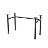 Onderstel voor bureau, U-frame, gietijzer en staal Ø 42 mm, 116 × 56 cm, hoogte 70 cm