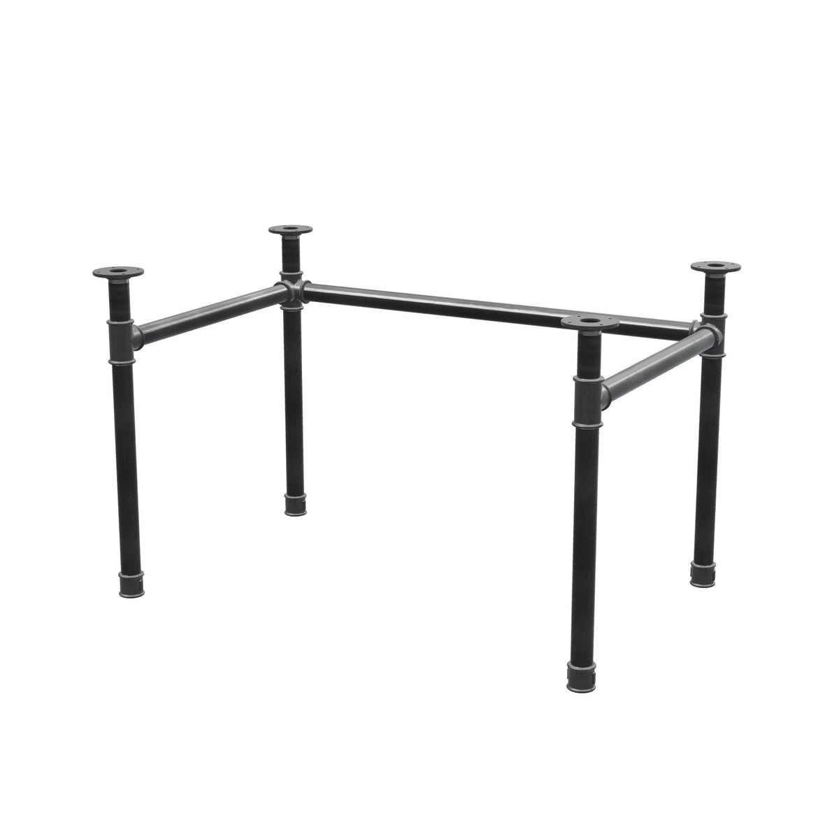 Onderstel voor bureau, U-frame, gietijzer en staal Ø 42 mm, 116 × 76 cm, hoogte 70 cm