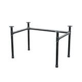 Onderstel voor bureau, U-frame, gietijzer en staal Ø 42 mm, 116 × 76 cm, hoogte 70 cm